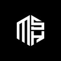 MSH logo MSH icon MSH monogram MSH letter minimalist Circle flat Unique modern abstract logo design Royalty Free Stock Photo
