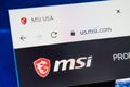 Msi.com Web Site. Selective focus. Royalty Free Stock Photo
