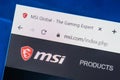 Msi.com Web Site. Selective focus. Royalty Free Stock Photo