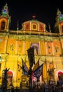 Msida Parish Church in night