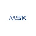 MSK letters logo Royalty Free Stock Photo