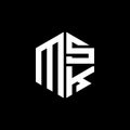 MSK logo MSK icon MSK monogram MSK letter minimalist Circle flat Unique modern abstract logo design Royalty Free Stock Photo