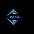 MSL abstract technology logo design on Black background. MSL creative initials letter logo concept Royalty Free Stock Photo