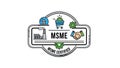 MSME Certified Emblem and Business Concepts Illustration Royalty Free Stock Photo