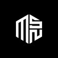 MSN logo MSN icon MSN monogram MSN letter minimalist Circle flat Unique modern abstract logo design Royalty Free Stock Photo