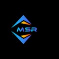 MSR abstract technology logo design on Black background. MSR creative initials letter logo concept Royalty Free Stock Photo