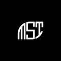 MST letter logo design on black background. MST creative initials letter logo concept. MST letter design.MST letter logo design on