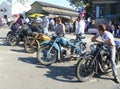 Mstyora,Russia-August 11,2012: Exhibition old motorcycle at day of the city