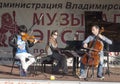 Mstyora, Russia-June 5, 2015: Concerto of the classical music on open scene in Mstyore, Russia