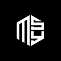 MSY logo MSY icon MSY monogram MSY letter minimalist Circle flat Unique modern abstract logo design Royalty Free Stock Photo