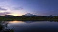 Mt Adams Reflecting in Trout Lake at Dusk