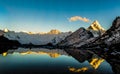 Mt Ama Dablam with lake mirror Himalaya Royalty Free Stock Photo