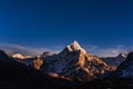 Mt Ama Dablam Peak Himalaya sunset