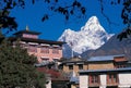 Mt. Ama Dablam with Tyangboche Monastery, Nepal Royalty Free Stock Photo