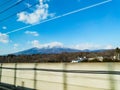 Mt. Asama from Shinkansen Royalty Free Stock Photo