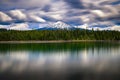 Mt. Bachelor across Elk Lake in Oregon, USA Royalty Free Stock Photo