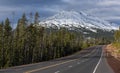 Mt Bachelor from Cascades Lakes HWY Royalty Free Stock Photo