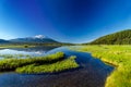 Mt. Bachelor Reflection and Forest Royalty Free Stock Photo