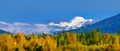 Mt Baker in autumn colors in North Cascades Washington