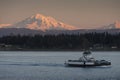 Mt. Baker and a Ferry Boat Royalty Free Stock Photo