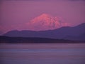 Mt. Baker glow during Pink Supermoon rise