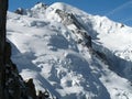 Mt Blanc and mt Maudit Royalty Free Stock Photo