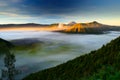 Mt.Bromo and Sumeru,Java,Indonesia Royalty Free Stock Photo
