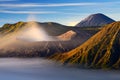 Mt.Bromo and Sumeru,Java,Indonesia Royalty Free Stock Photo