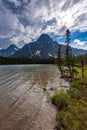 Mt Chephren Waterfowl Lakes near Hwy 93 Icefield Parkway Canadian Rockies Royalty Free Stock Photo