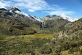 Mt Chopicalqui from Laguna 69 trail, Peru Royalty Free Stock Photo