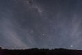 Mt. cook at night with stars in the sky Royalty Free Stock Photo