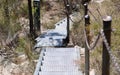 Steep metal staircase on Mt Cooroora hiking trail