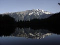 Mt. Currie reflection in Lake Ivey Royalty Free Stock Photo