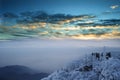 Mt. Emei snow and sunrise Royalty Free Stock Photo