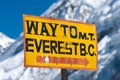 Mt. Everest Basecamp Signpost