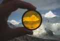 Mt. Everest behind filter