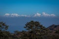 Mt. Everest, Makalu and Lhotse from Sandakphu, West Bengal, India Royalty Free Stock Photo