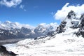 View of Himalayas with Mt. Everest on the left Royalty Free Stock Photo