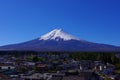 Mt.Fuji of blue sky from Fujiyoshida City Japan Royalty Free Stock Photo