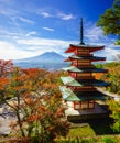 Mt. Fuji with Chureito Pagoda, Fujiyoshida, Japan