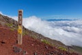 Mt. Fuji climbing,Yoshida Trail , japan Royalty Free Stock Photo