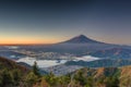 Mt. Fuji, Japan over Kawaguchi Lake Royalty Free Stock Photo