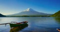 Mt Fuji with lake Beautiful nature Landscape.