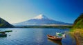 Mt Fuji with lake Beautiful nature Landscape.