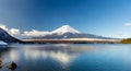 Mt Fuji with lake Beautiful nature Landscape.