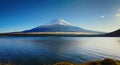 Mt Fuji with lake Beautiful nature Landscape.