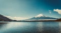 Mt Fuji with lake Beautiful nature Landscape.