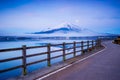 Mt.Fuji with Lake Yamanaka, Yamanashi, Japan Royalty Free Stock Photo