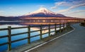 Mt.Fuji with Lake Yamanaka, Yamanashi, Japan Royalty Free Stock Photo