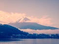 Mt.fuji in the morning from Kawagushi-ko Lake